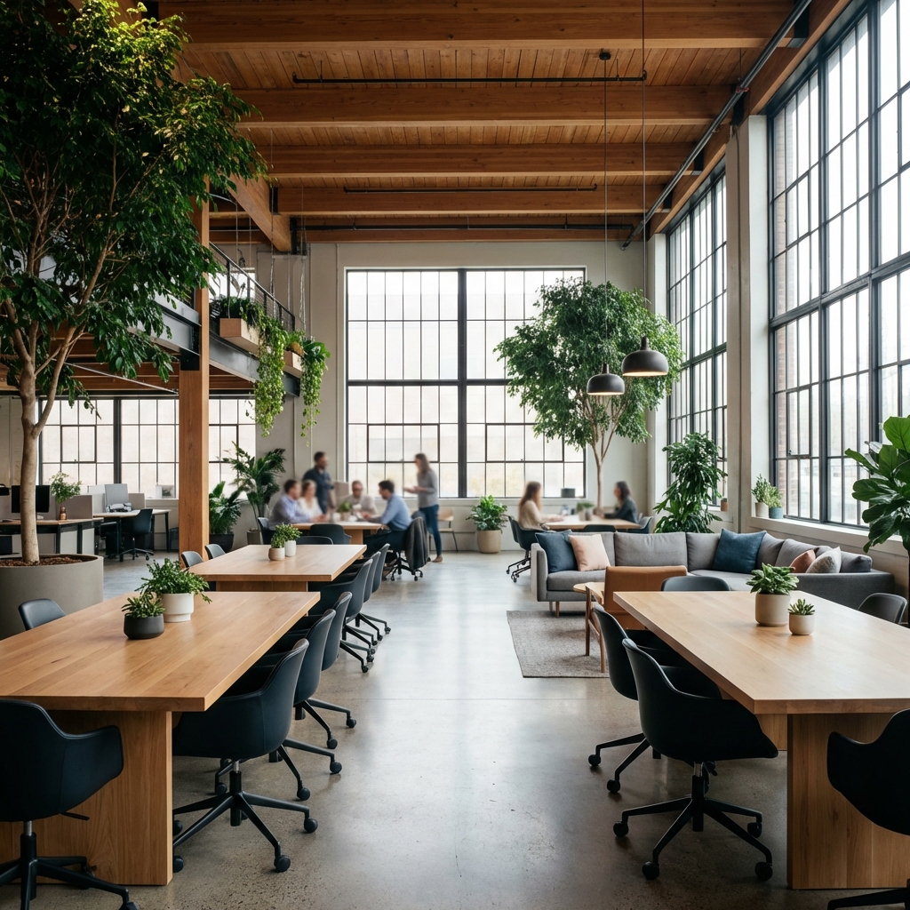 Modern office collaborative workspace